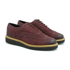 Полуботинки женские Clarks Baille Brogue 26161324 бордовые 39.5 EU