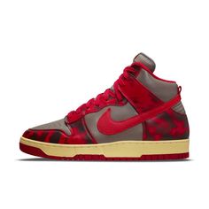 Кеды мужские Nike M Dunk High 1985 Red Acid Wash красные 8 US