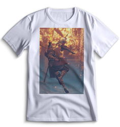 Футболка Top T-shirt Sekiro shadow die twice (Секиро, Япония, Соулс Лайк ) 0063 белая L