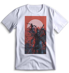 Футболка Top T-shirt Sekiro shadow die twice (Секиро, Япония, Соулс Лайк ) 0061 белая XL