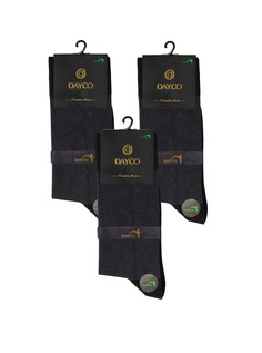 Комплект носков мужских DAYCO из бамбука+хлопок в ёлочку набор 3 серых 41-45, 3 пары