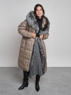 Пальто женское MTFORCE 133156 коричневое XL