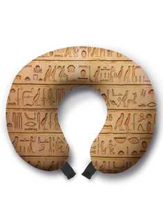 Дорожная подушка JoyArty Египетская история желтая Ambesonne