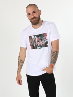 Футболка мужская Colins CL1059892_Q1.V1_WHT белая L