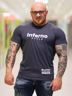 Футболка мужская INFERNO style Ф-001-006 серая S
