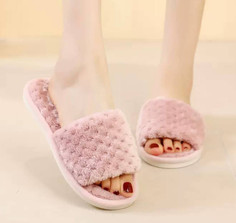 Домашние тапочки женские LSAOSEE W-024, розовые, 40-41 No Brand