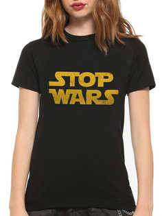 Футболка Dream Shirts Stop Wars Женская Черная M