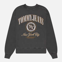 Мужская толстовка Tommy Jeans Boxy Luxe Varsity Crew Neck, цвет серый, размер M