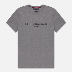 Мужская футболка Tommy Hilfiger Core Tommy Logo, цвет серый, размер S