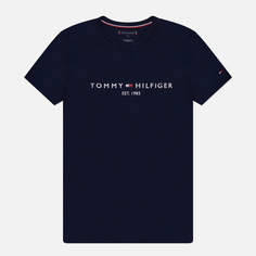 Мужская футболка Tommy Hilfiger Core Tommy Logo, цвет синий, размер M