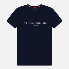 Мужская футболка Tommy Hilfiger Core Tommy Logo, цвет синий, размер M