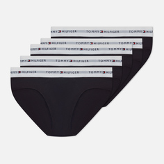 Комплект мужских трусов Tommy Hilfiger Underwear 5-Pack Essential Logo Waistband Briefs, цвет чёрный, размер XL