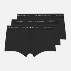 Комплект мужских трусов Tommy Hilfiger Underwear 3-Pack Essential Logo Waistband Trunks, цвет чёрный, размер M