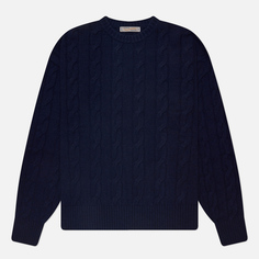 Мужской свитер FrizmWORKS Wool Cable Relax, цвет синий, размер XL