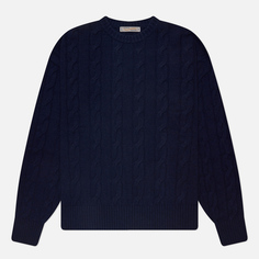 Мужской свитер FrizmWORKS Wool Cable Relax, цвет синий, размер XL