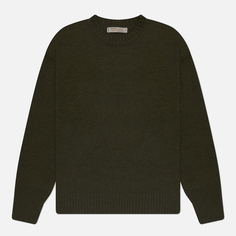 Мужской свитер FrizmWORKS Wool Elbow Block, цвет оливковый, размер XL