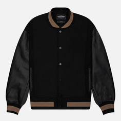 Мужская куртка бомбер FrizmWORKS Cowhide Leather Varsity, цвет чёрный, размер L
