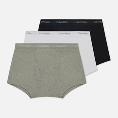 Комплект мужских трусов Calvin Klein Underwear 3-Pack Trunk Cotton Classics, цвет комбинированный, размер L