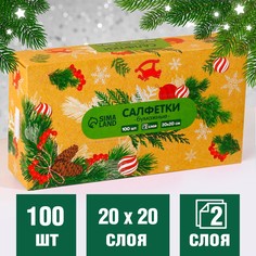 Салфетки бумажные в коробке No Brand