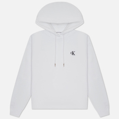 Женская толстовка Calvin Klein Jeans Cotton Blend Fleece Hoodie, цвет белый, размер XS