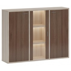 Тумба-витрина Домино СУ(ш3в1)+2ФГ+1ФС Merdes MER_SUsh3v1-2FG-1FS-KSH-karamel-shamoni-CH