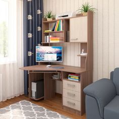 Стол компьютерный угловой Пирамида КС-25 Ясень темный /светлый