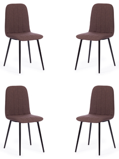 Комплект стульев (4 шт.) TetChair ARC ткань,металл, 46х52х88см, коричневый 01,черный