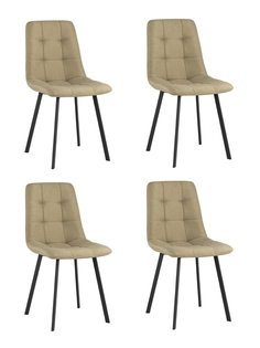 Стул для кухни обеденный Chilly, рогожка, бежевый (комплект 4 стула) Stool Group