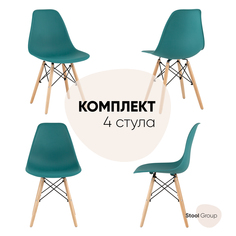 Стул для кухни обеденный DSW Style темно-бирюзовый (комплект 4 стула) Stool Group