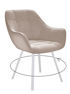 Стул мягкий поворотный со спинкой ALAT Home комплект 2 шт 00-00061877