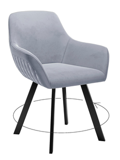 Стул мягкий поворотный со спинкой ALAT Home комплект 2 шт 00-00066473