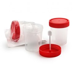 Контейнер для биопроб 60 мл со шпателем Полимерные изделия стерильный 5 шт