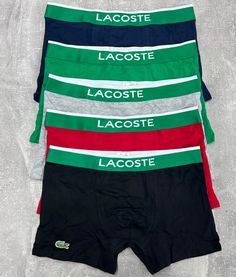 Комплект трусов мужских Lacoste LA5.3 разноцветных 50-52 RU, 5 шт.