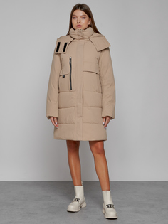 Пальто женское MTFORCE 52426 коричневое XL