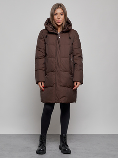 Пальто женское MTFORCE 52363 коричневое 3XL