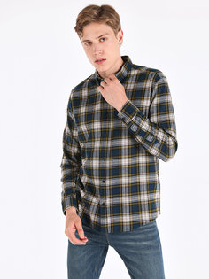 Рубашка мужская Colins CL1064664_Q1.V1 синяя XL