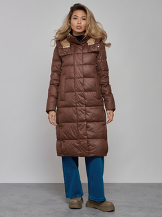 Пальто женское MTFORCE 57997 коричневое XL