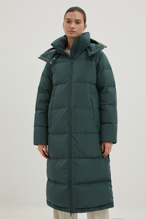 Пуховик-пальто женский Finn-Flare FWC110101 зеленый L