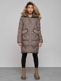 Пальто женское MTFORCE 13332 коричневое L