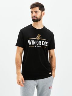 Футболка мужская Спартак Win or Die черная 3XL