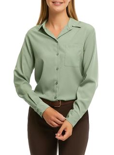 Блуза женская oodji 11411134-1B зеленая 42