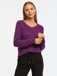 Пуловер женский oodji 63807333 фиолетовый M