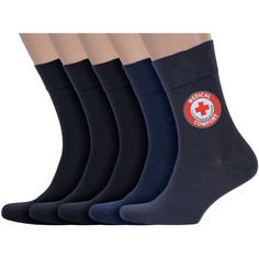 Комплект носков мужских Rusocks серых; синих; черных