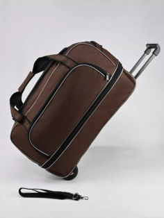 Дорожная сумка унисекс SumkFaiz MG_К5 коричневая, 34х30х59 см