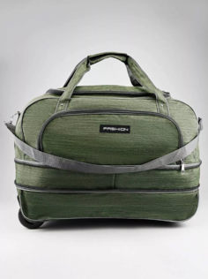 Дорожная сумка унисекс SumkFaiz MG_К5 зеленая, 34х30х59 см