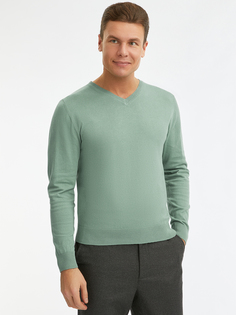 Пуловер мужской oodji 4B212007M-1 зеленый XL
