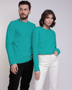 Лонгслив унисекс Uzcotton UZ-M-L зеленый 44-46\S