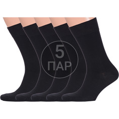 Комплект носков мужских Para Socks 5-M2 черных 25-27, 5 пар