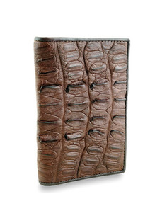 Обложка для паспорта мужская Exotic Leather kk-338 коричневая