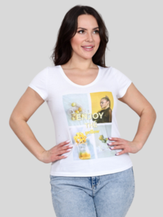 Футболка женская Elenatex Ф-54 белая 54 RU